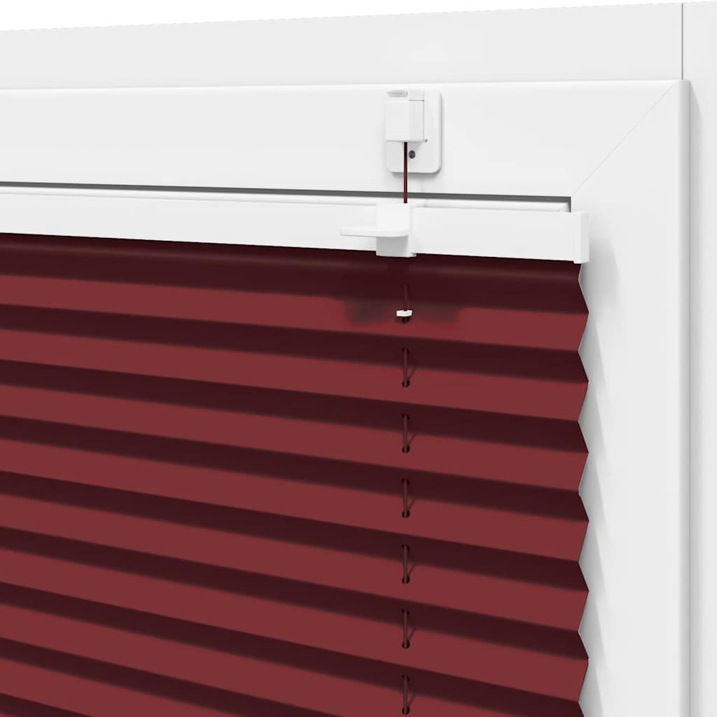 vidaXL Plissee Bordeauxrot 120x100 cm Stoffbreite 119,4 cm Polyester