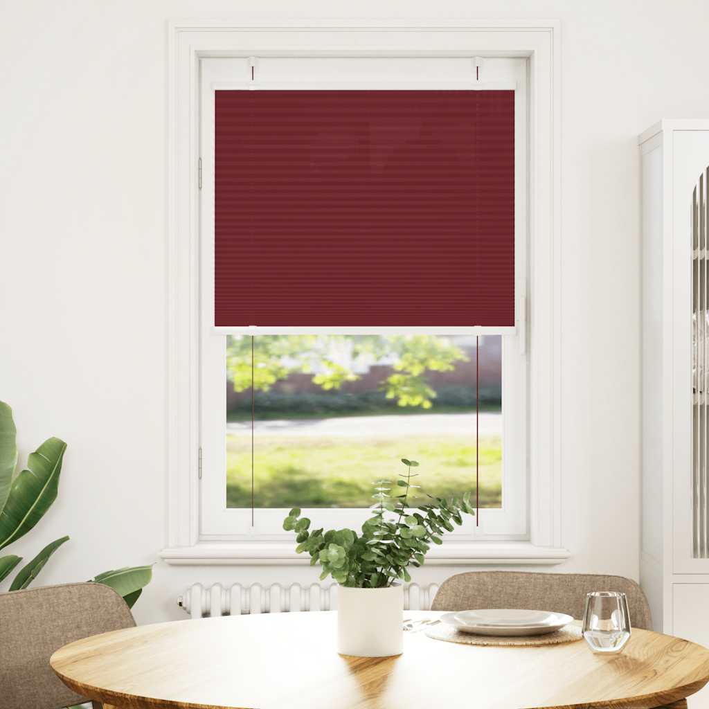 vidaXL Plissee Bordeauxrot 75x150 cm Stoffbreite 74,4 cm Polyester