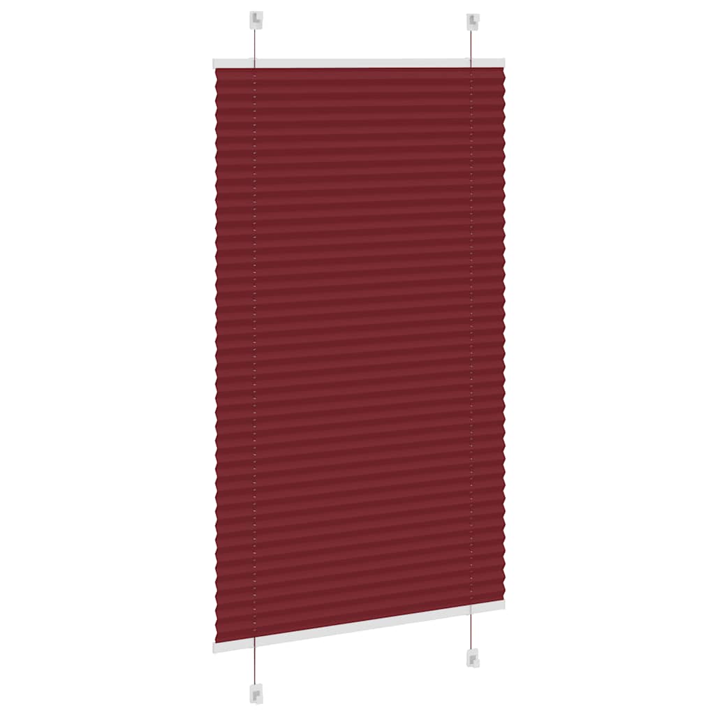 vidaXL Plissee Bordeauxrot 80x150 cm Stoffbreite 79,4 cm Polyester