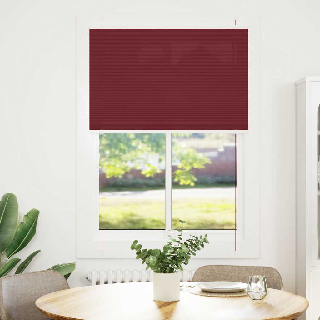 vidaXL Plissee Bordeauxrot 85x150 cm Stoffbreite 84,4 cm Polyester