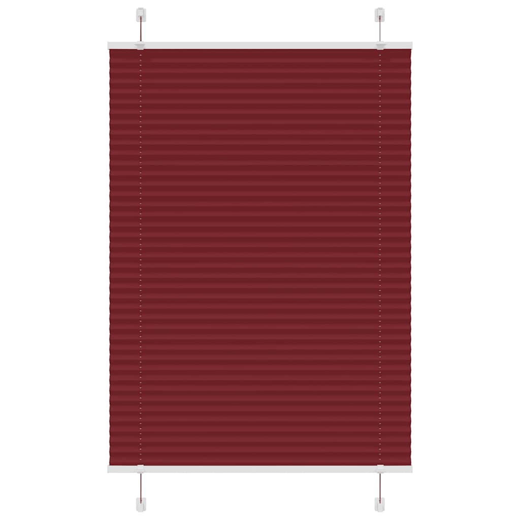 vidaXL Plissee Bordeauxrot 90x150 cm Stoffbreite 89,4 cm Polyester