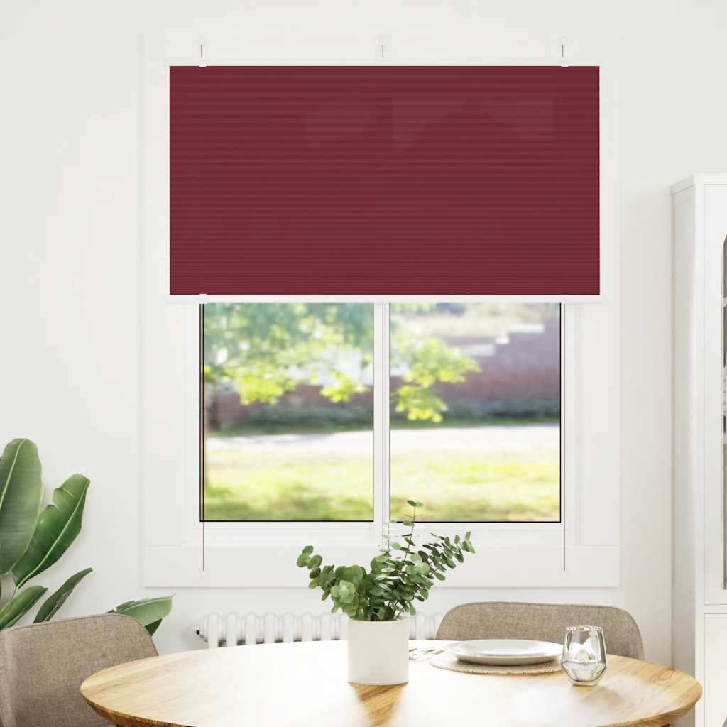 vidaXL Plissee Bordeauxrot 105x150 cm Stoffbreite 104,4 cm Polyester