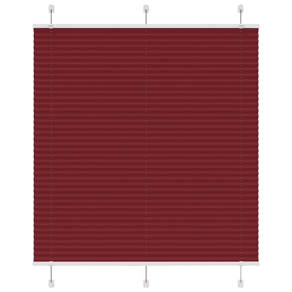 vidaXL Plissee Bordeauxrot 120x150 cm Stoffbreite 119,4 cm Polyester