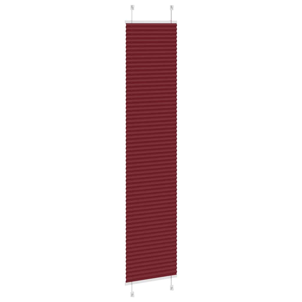 vidaXL Plissee Bordeauxrot 45x200 cm Stoffbreite 44,4 cm Polyester