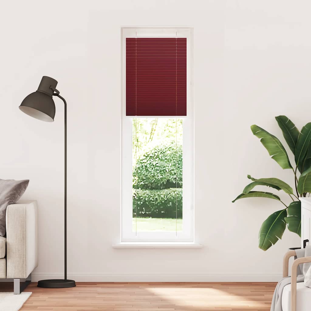 vidaXL Plissee Bordeauxrot 60x200 cm Stoffbreite 59,4 cm Polyester