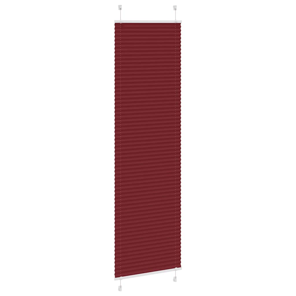 vidaXL Plissee Bordeauxrot 60x200 cm Stoffbreite 59,4 cm Polyester