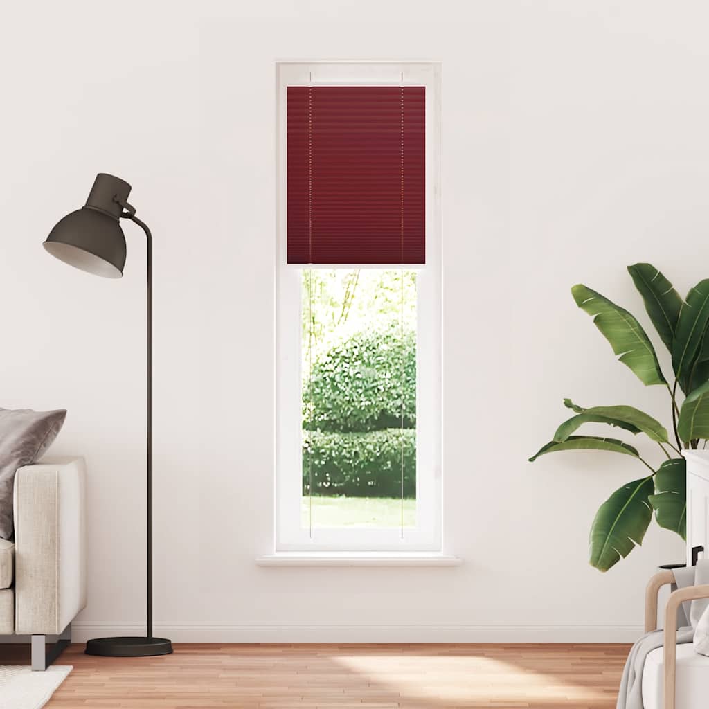 vidaXL Plissee Bordeauxrot 65x200 cm Stoffbreite 64,4 cm Polyester