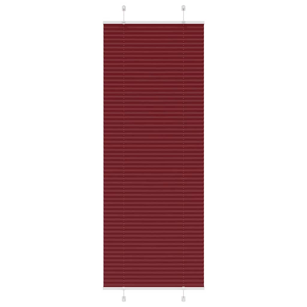 vidaXL Plissee Bordeauxrot 75x200 cm Stoffbreite 74,4 cm Polyester