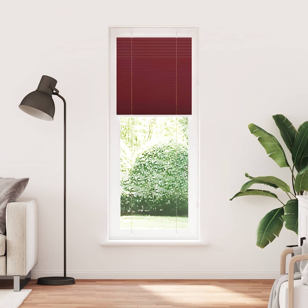 vidaXL Plissee Bordeauxrot 75x200 cm Stoffbreite 74,4 cm Polyester