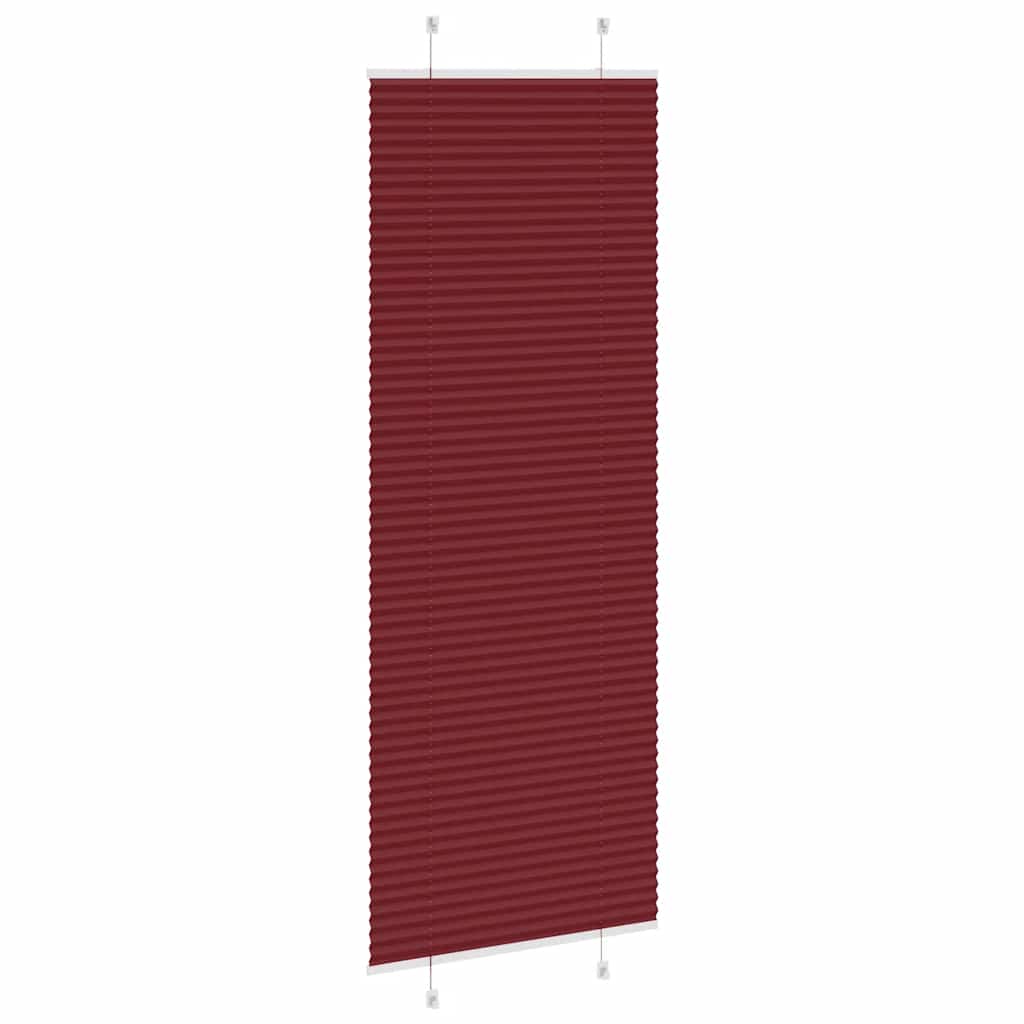vidaXL Plissee Bordeauxrot 75x200 cm Stoffbreite 74,4 cm Polyester