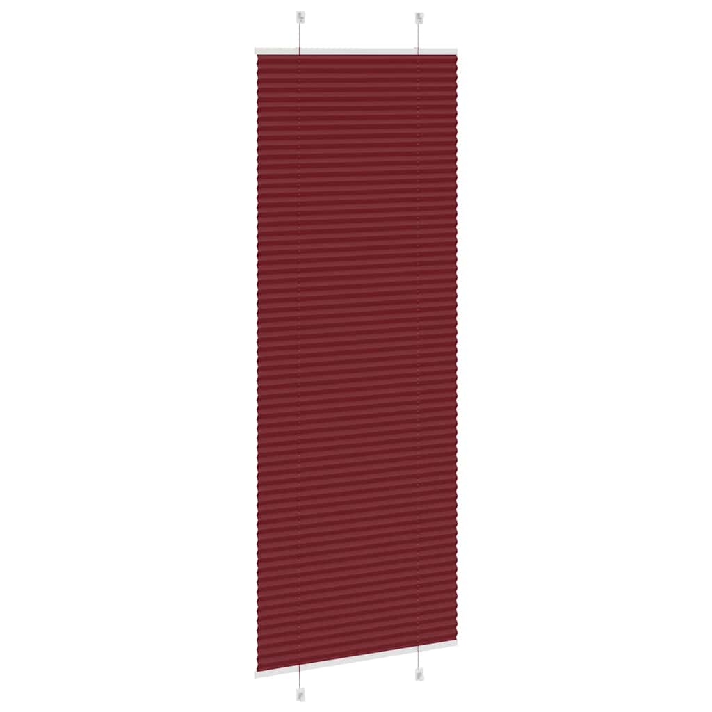 vidaXL Plissee Bordeauxrot 80x200 cm Stoffbreite 79,4 cm Polyester