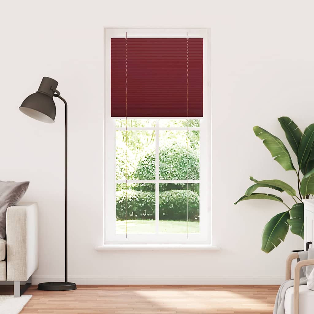 vidaXL Plissee Bordeauxrot 90x200 cm Stoffbreite 89,4 cm Polyester