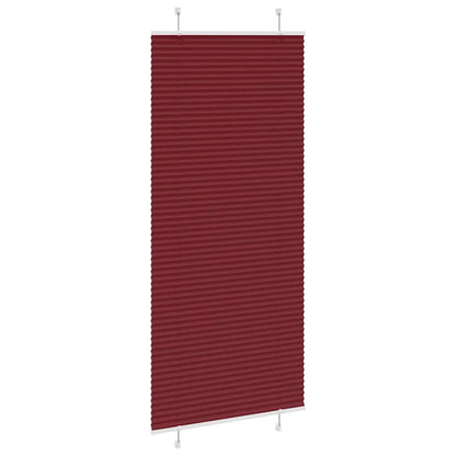 vidaXL Plissee Bordeauxrot 90x200 cm Stoffbreite 89,4 cm Polyester