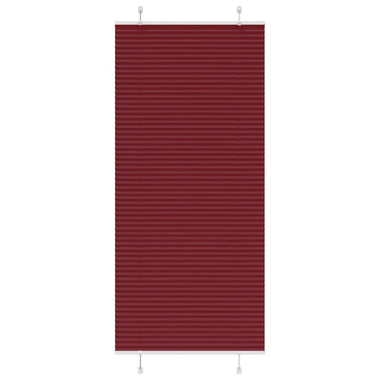 vidaXL Plissee Bordeauxrot 95x200 cm Stoffbreite 94,4 cm Polyester