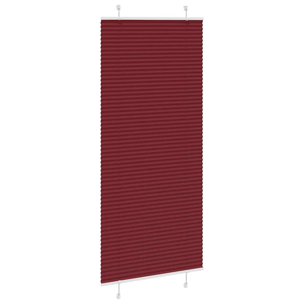 vidaXL Plissee Bordeauxrot 95x200 cm Stoffbreite 94,4 cm Polyester