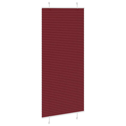 vidaXL Plissee Bordeauxrot 95x200 cm Stoffbreite 94,4 cm Polyester