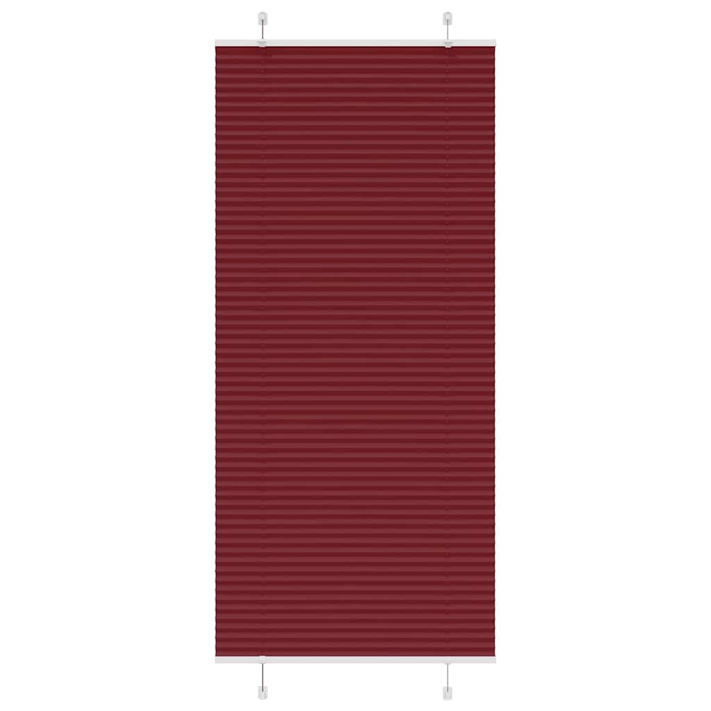 vidaXL Plissee Bordeauxrot 100x200 cm Stoffbreite 99,4 cm Polyester