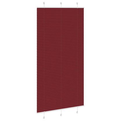 Plissee Bordeauxrot 105x200 cm Stoffbreite 104,4 cm Polyester