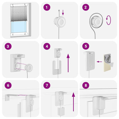 Plissee Bordeauxrot 105x200 cm Stoffbreite 104,4 cm Polyester