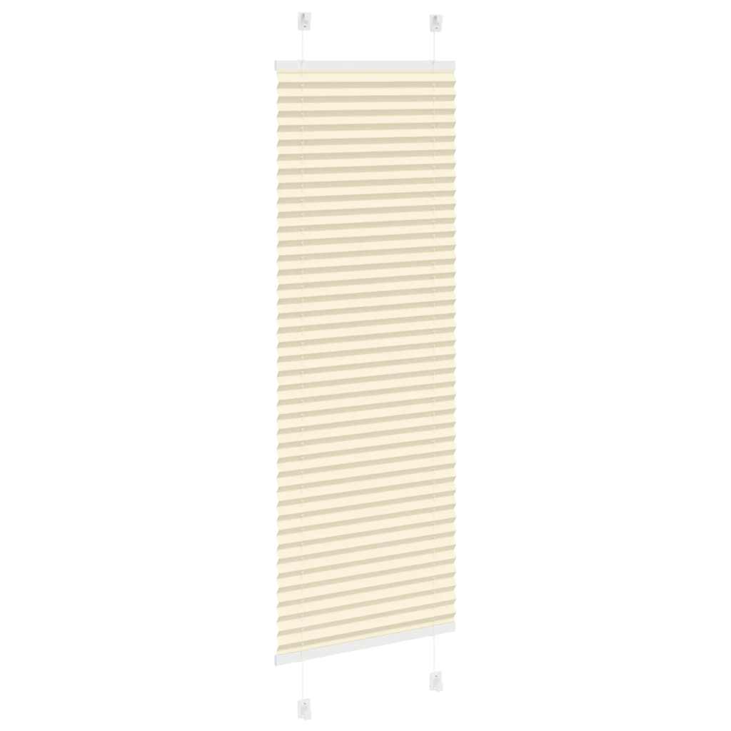 vidaXL Plissee Creme 50x100 cm Stoffbreite 49,4 cm Polyester