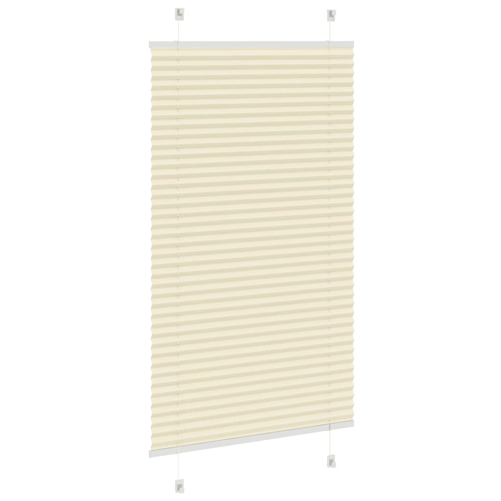 vidaXL Plissee Creme 70x100 cm Stoffbreite 69,4 cm Polyester