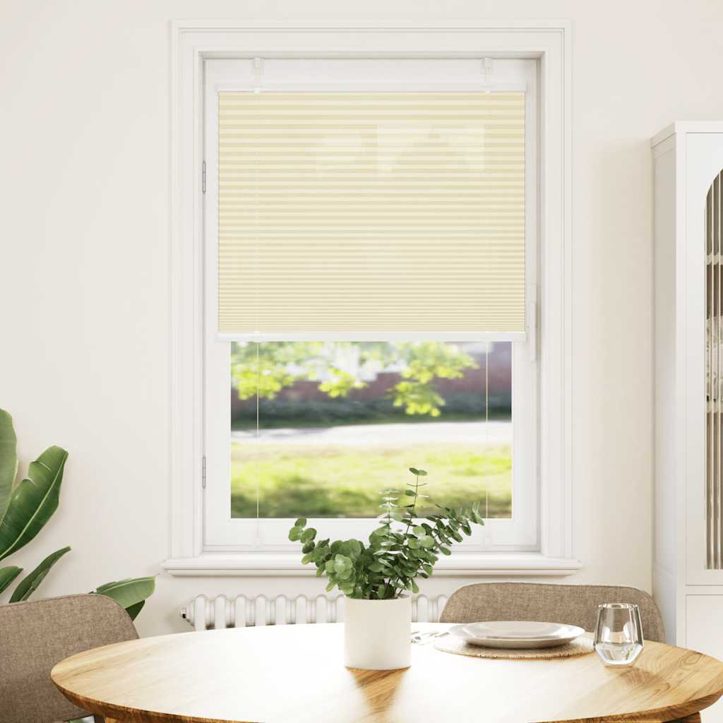 vidaXL Plissee Creme 75x100 cm Stoffbreite 74,4 cm Polyester