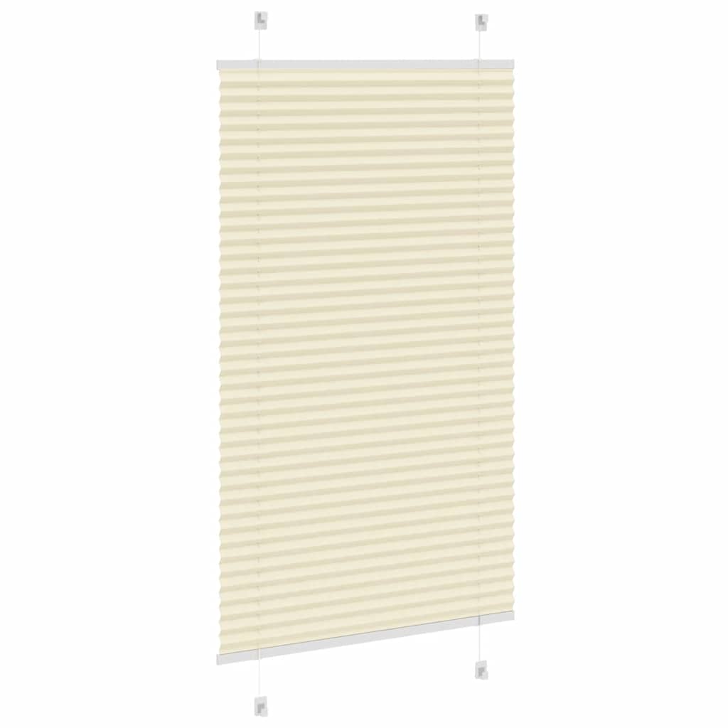 vidaXL Plissee Creme 75x100 cm Stoffbreite 74,4 cm Polyester