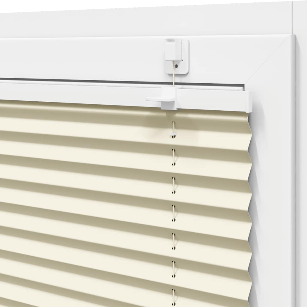 vidaXL Plissee Creme 75x100 cm Stoffbreite 74,4 cm Polyester