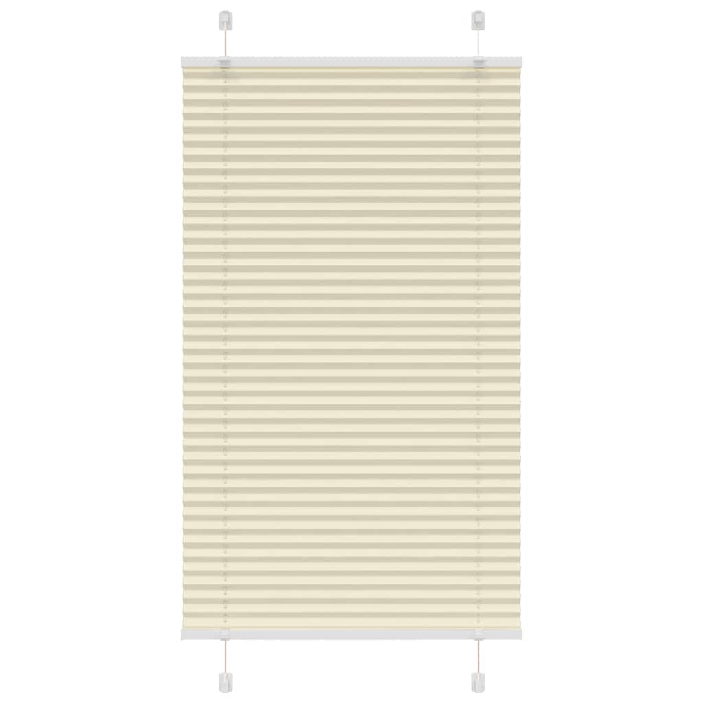 vidaXL Plissee Creme 80x100 cm Stoffbreite 79,4 cm Polyester