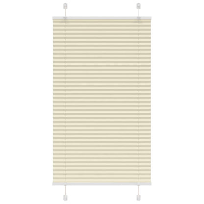 vidaXL Plissee Creme 80x100 cm Stoffbreite 79,4 cm Polyester