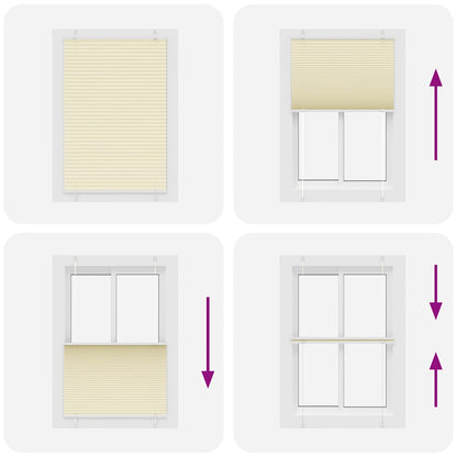 Plissee Creme 85x100 cm Stoffbreite 84,4 cm Polyester