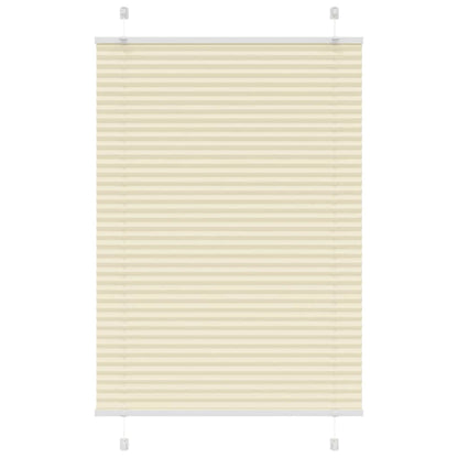 vidaXL Plissee Creme 90x100 cm Stoffbreite 89,4 cm Polyester