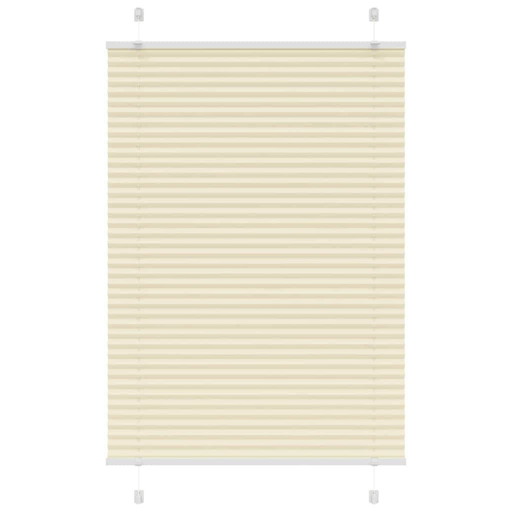 vidaXL Plissee Creme 95x100 cm Stoffbreite 94,4 cm Polyester