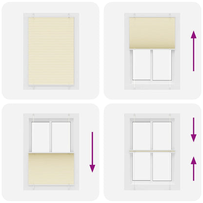 vidaXL Plissee Creme 95x100 cm Stoffbreite 94,4 cm Polyester