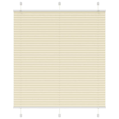 vidaXL Plissee Creme 115x100 cm Stoffbreite 114,4 cm Polyester