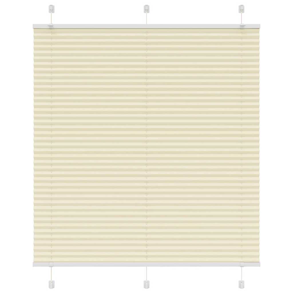 vidaXL Store plissé crème 120x100 cm largeur du tissu 119,4 cm polyester