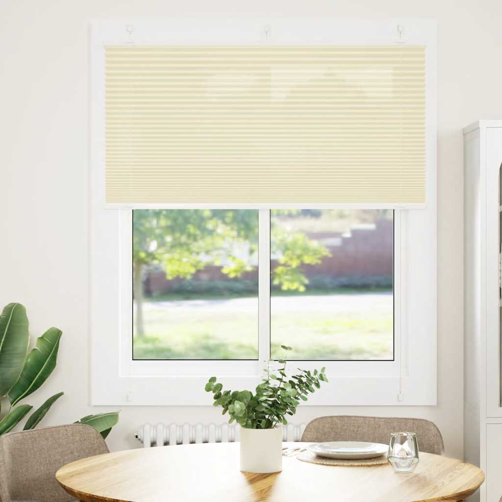 vidaXL Store plissé crème 120x100 cm largeur du tissu 119,4 cm polyester
