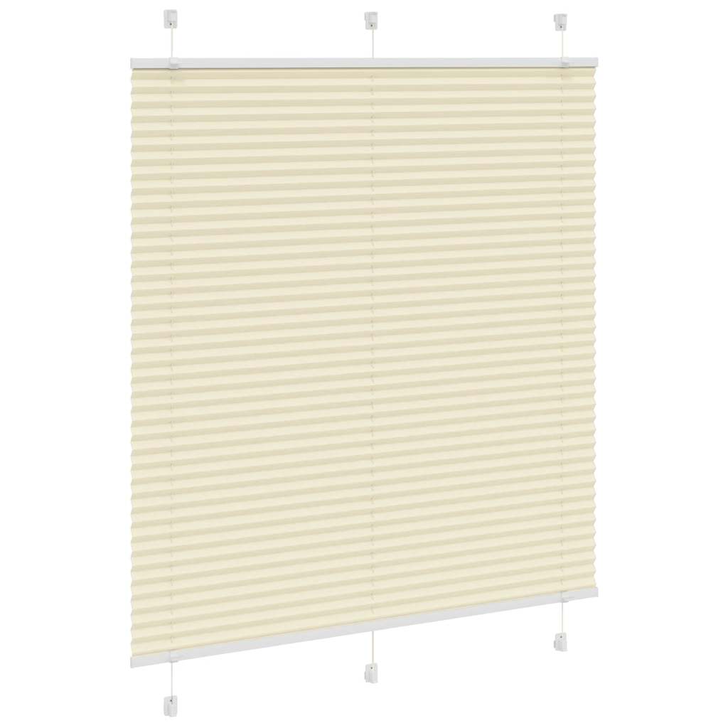 vidaXL Store plissé crème 120x100 cm largeur du tissu 119,4 cm polyester
