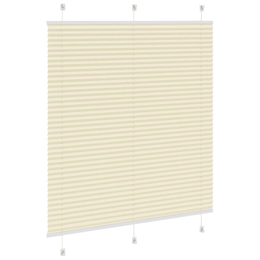 vidaXL Store plissé crème 120x100 cm largeur du tissu 119,4 cm polyester