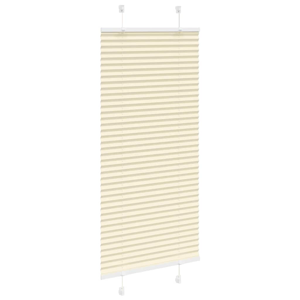 vidaXL Store plissé crème 55x150 cm largeur du tissu 54,4 cm Polyester