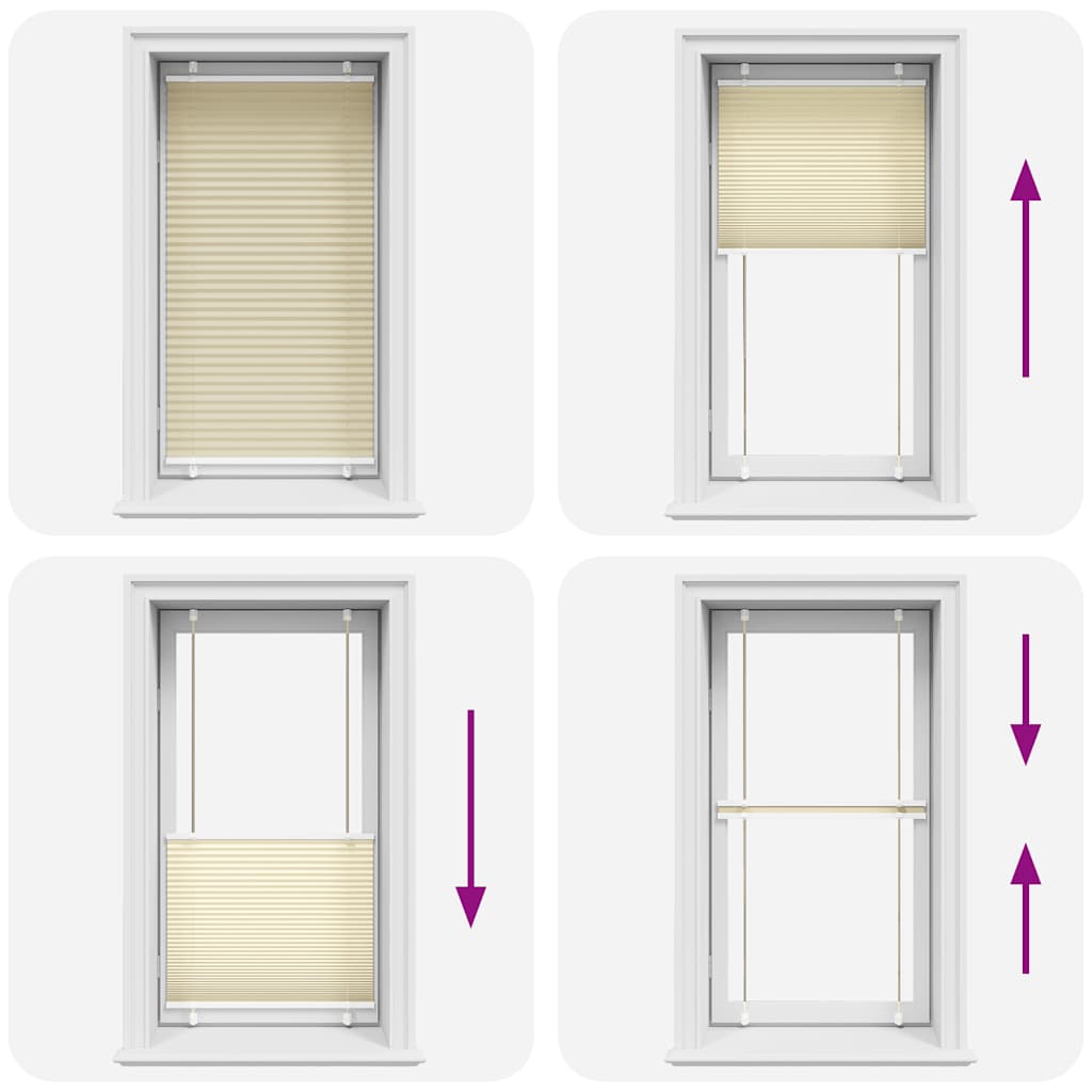 vidaXL Plissee Creme 70x150 cm Stoffbreite 69,4 cm Polyester