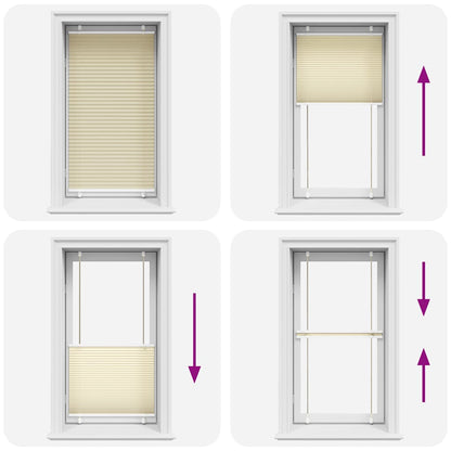 Plissee Creme 75x150 cm Stoffbreite 74,4 cm Polyester