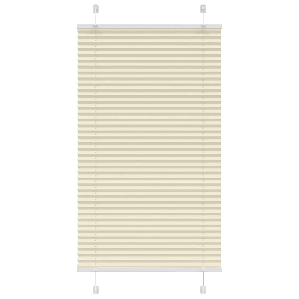 vidaXL Plissee Creme 80x150 cm Stoffbreite 79,4 cm Polyester