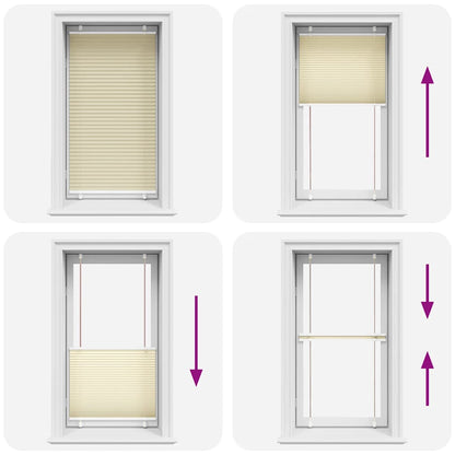 vidaXL Plissee Creme 80x150 cm Stoffbreite 79,4 cm Polyester