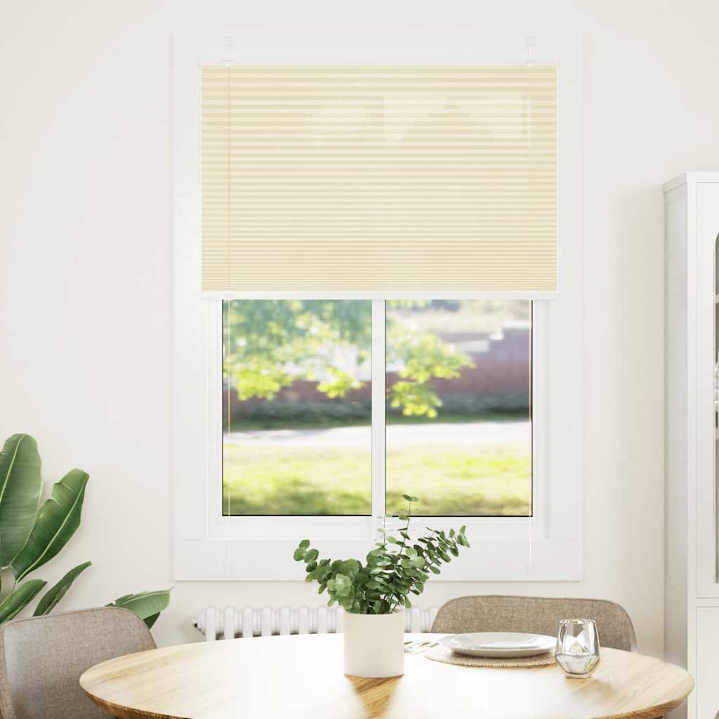 vidaXL Store plissé crème 85x150 cm largeur du tissu 84,4 cm polyester