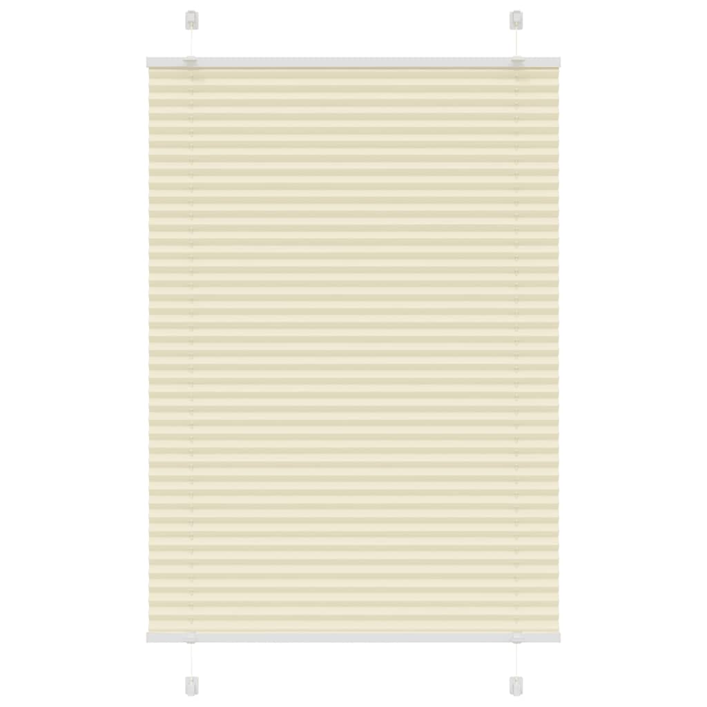 vidaXL Plissee Creme 90x150 cm Stoffbreite 89,4 cm Polyester