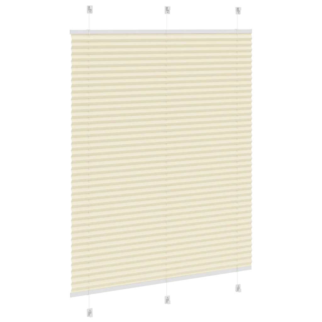 vidaXL Store plissé crème 105x150 cm Largeur du tissu 104,4 cm Polyester