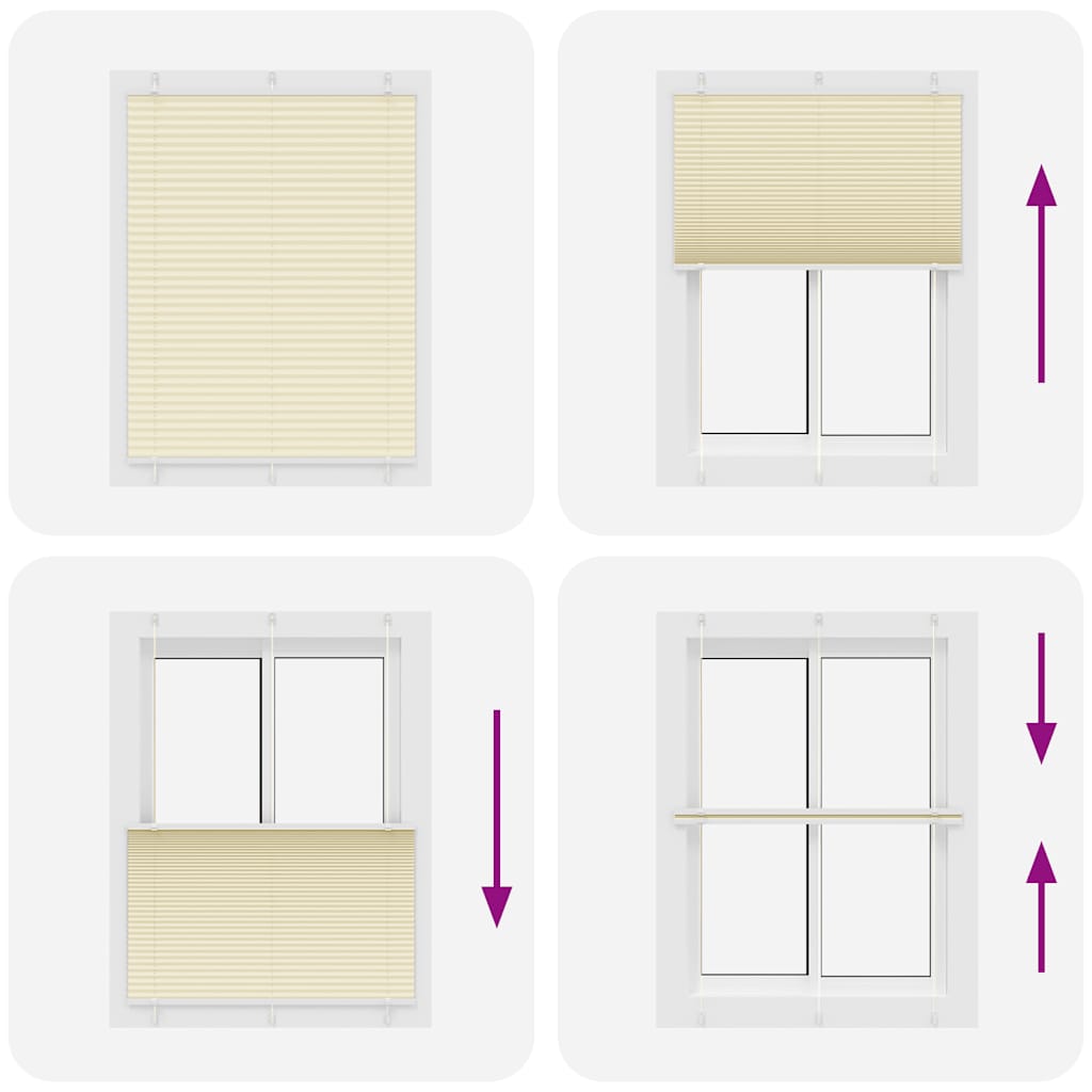 Plissee Creme 105x150 cm Stoffbreite 104,4 cm Polyester