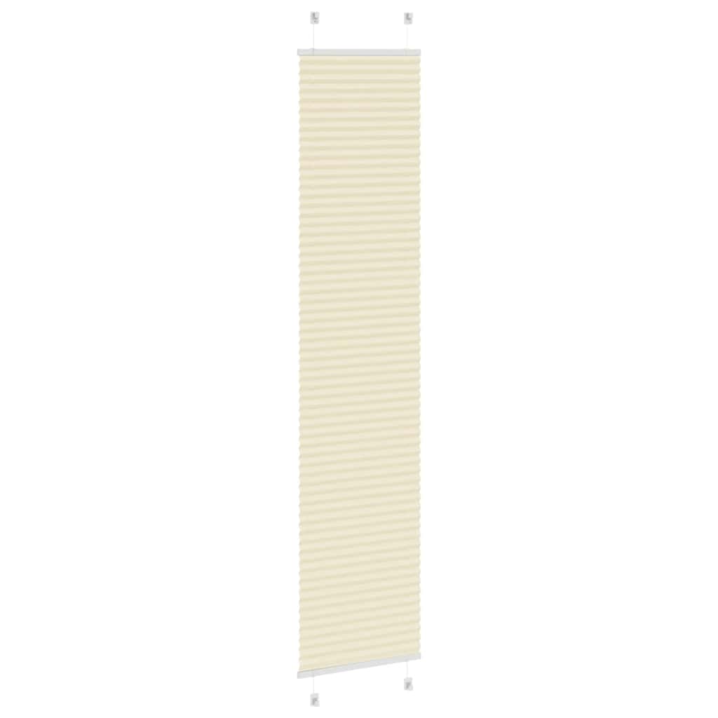 vidaXL Plissee Creme 40x200 cm Stoffbreite 39,4 cm Polyester