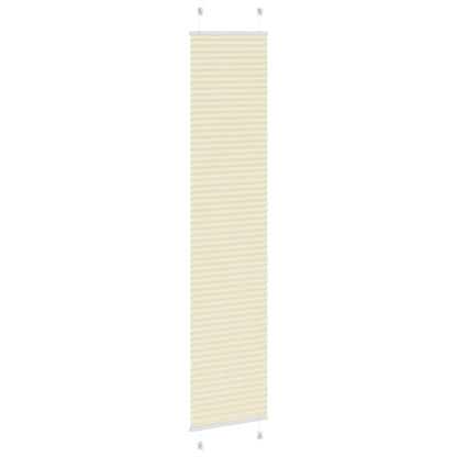 vidaXL Plissee Creme 40x200 cm Stoffbreite 39,4 cm Polyester